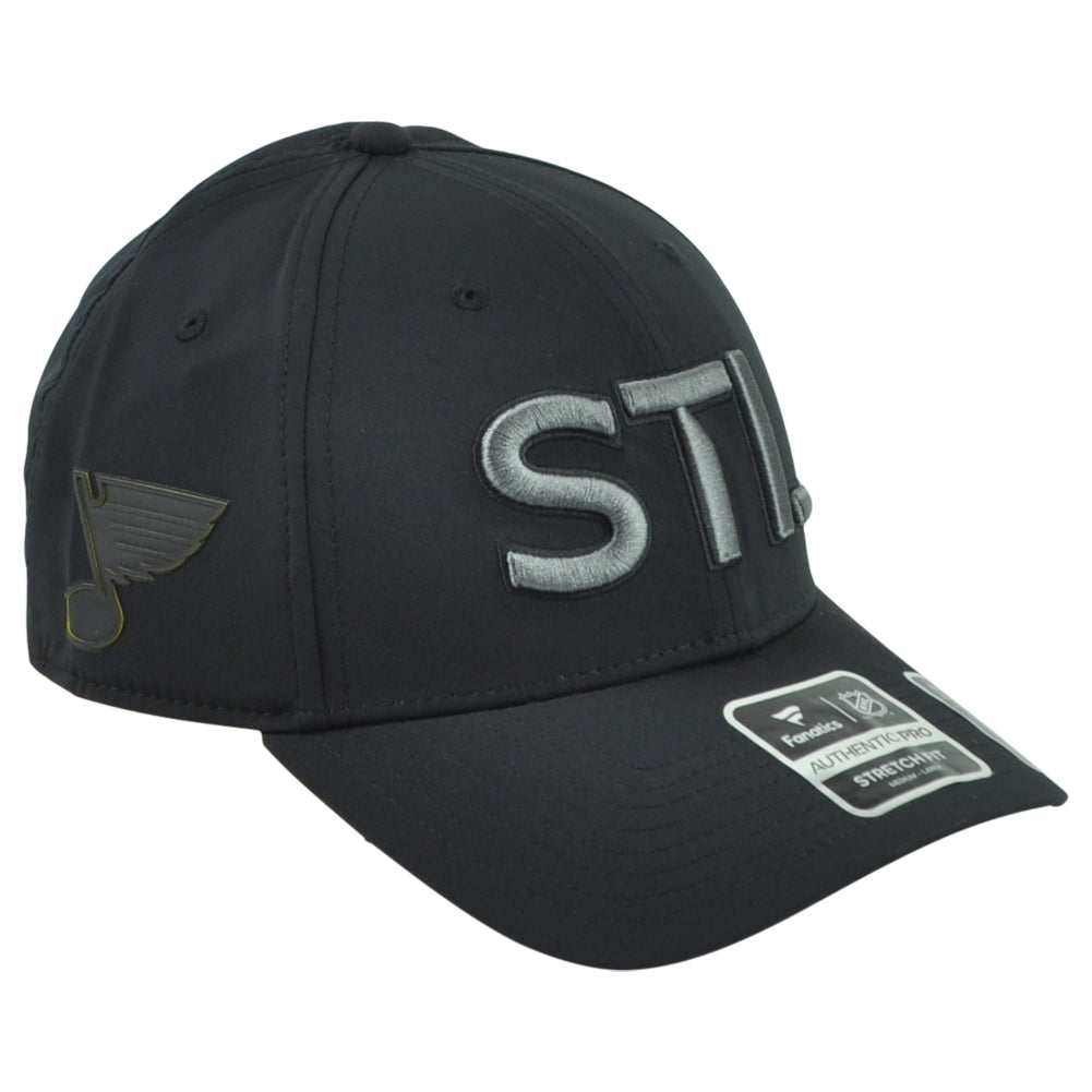 NHL Fanatics Authentic Pro St Louis Blues STL Stretch Flex Fit L/XL Hat Cap