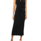 BOSS Sleeveless Jersey Gathered Dress Black Carbon Large