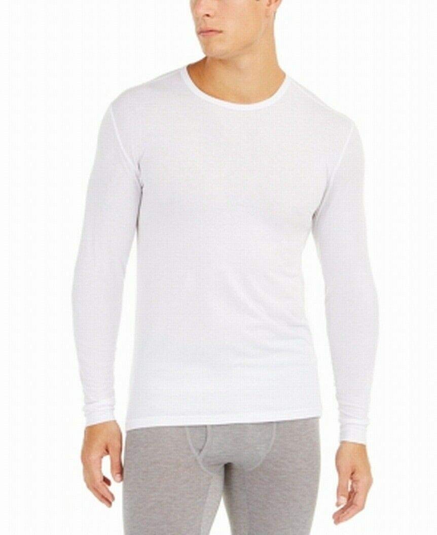 32 Degrees Men Undershirt Base Layer Long Sleeve Crewneck White XL