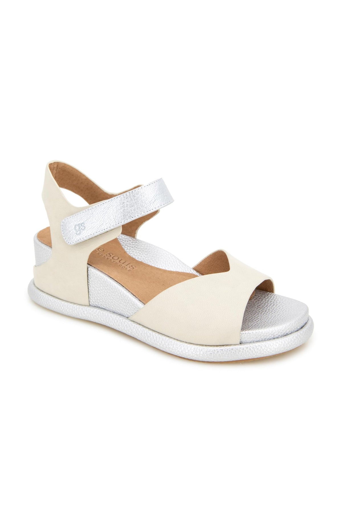 Gentle Souls by Kenneth Cole Womens Jalleen Sandal Stone Nubuck Size 10