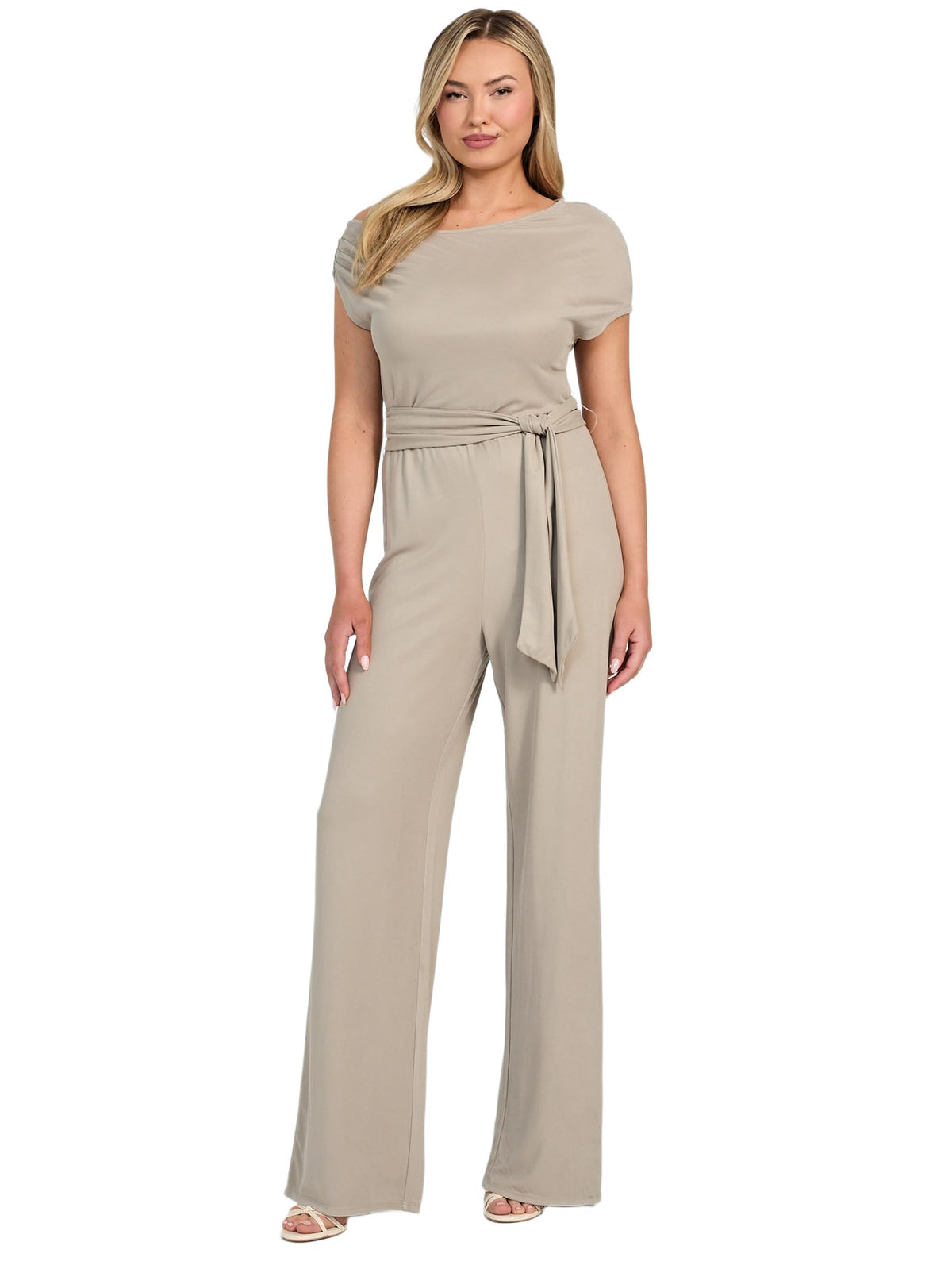 GUESS Womens Eco Short Sleeve Rumi Jumpsuit Moss Khaki Extra Small
