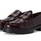Tory Burch Womens Classic Lug Loafers Plum 7.5 Medium