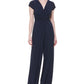 Vince Camuto Womens Twist Front Jumpsuit Navy Medium