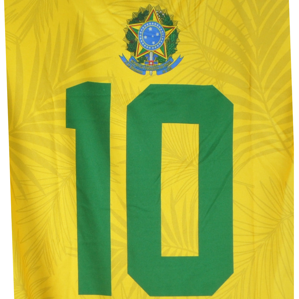 Urban Brazil Brasil Country Short Sleeve Round Neck Sublimation Soccer Jersey