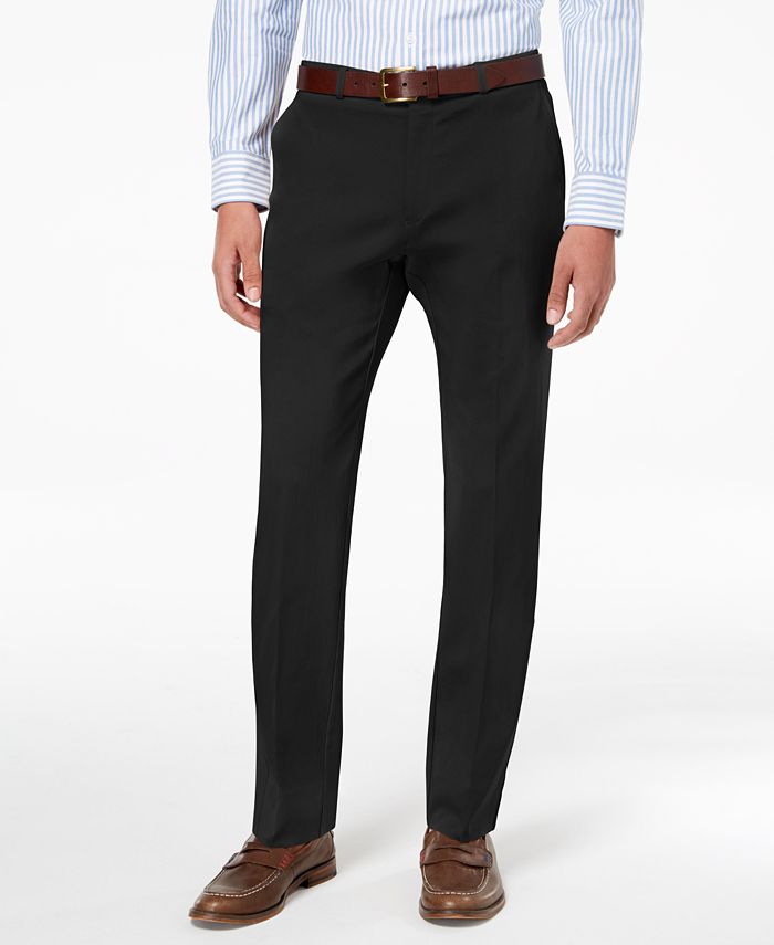 Tommy Hilfiger Men's Modern Fit Th Flex Stretch Pants Black Size 33X30
