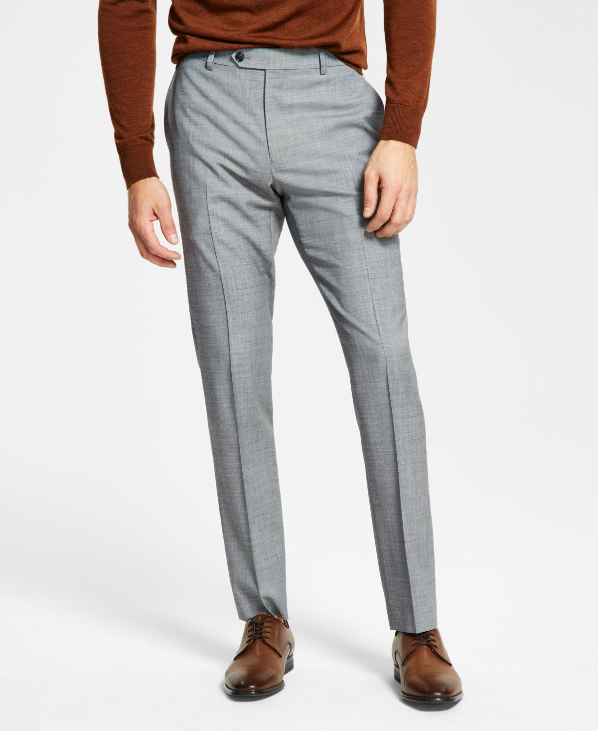 Tommy Hilfiger Men's Modern Fit Th Flex Stretch Wool Suit Separate Pants Gray Size 33X32
