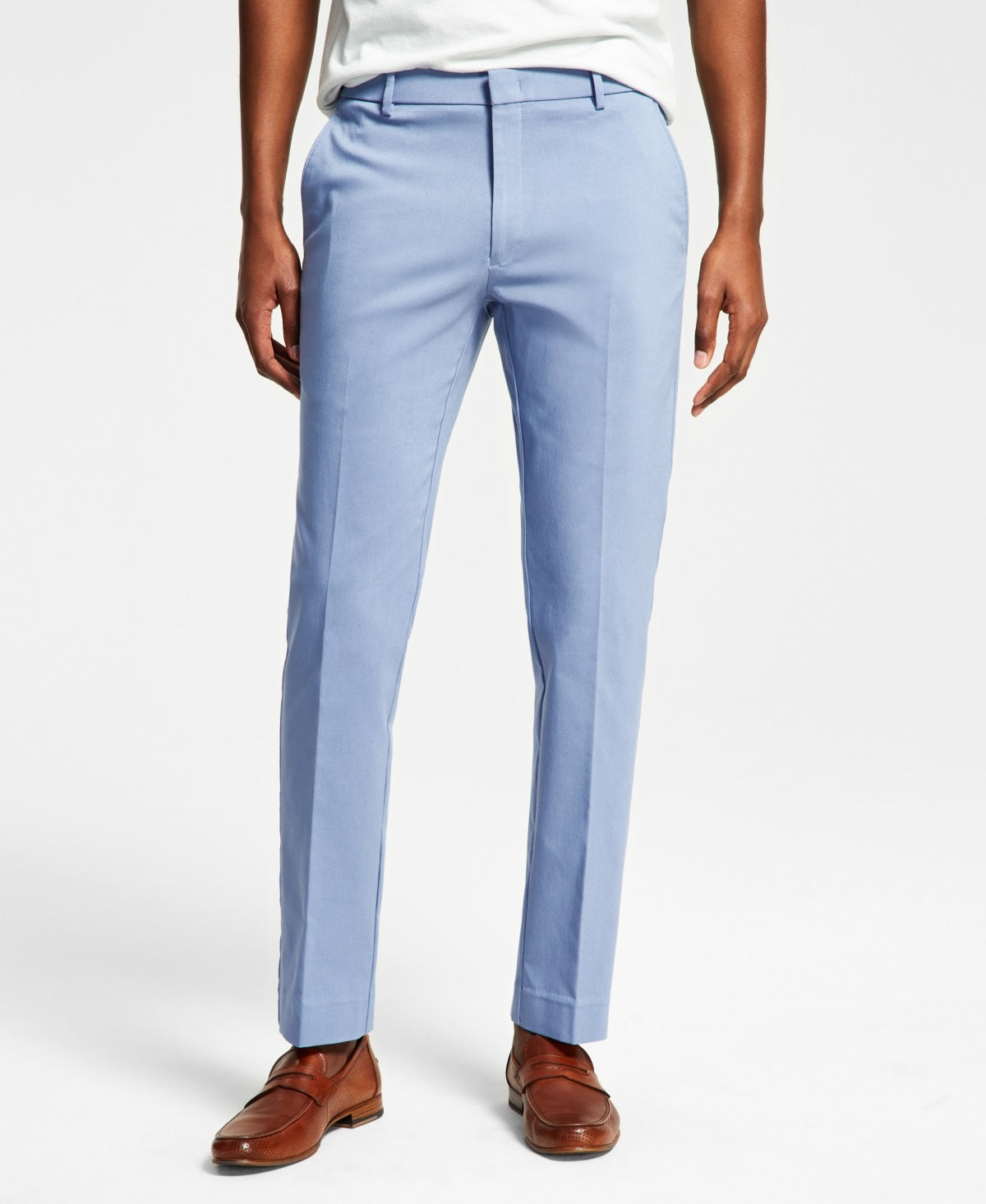 Tommy Hilfiger Men's Modern Fit Th Flex Stretch Comfort Solid Pants Blue Size 36X34