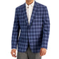 Bar III Men's Slim Fit Patterned Blazer Blue Size 40