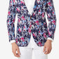 Tallia Men's Slim Fit Floral Blazer Blue Size 40