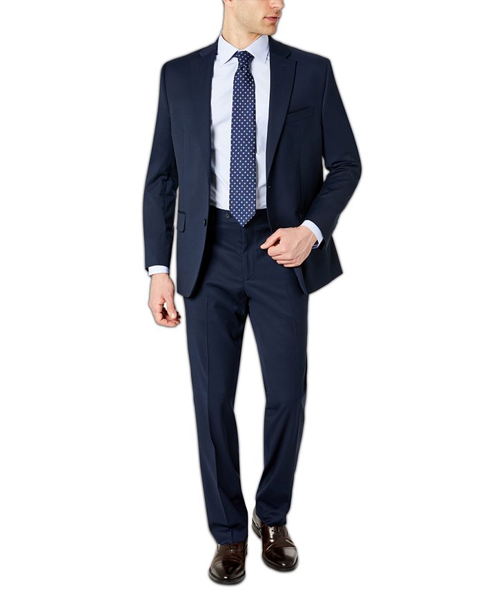 Izod Men's Classic Fit Suits Blue Size 48