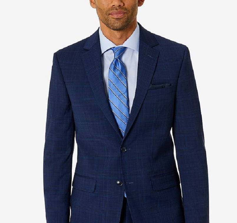 Bar III Men's Skinny Fit Suit Separate Jacket Blue Size 38