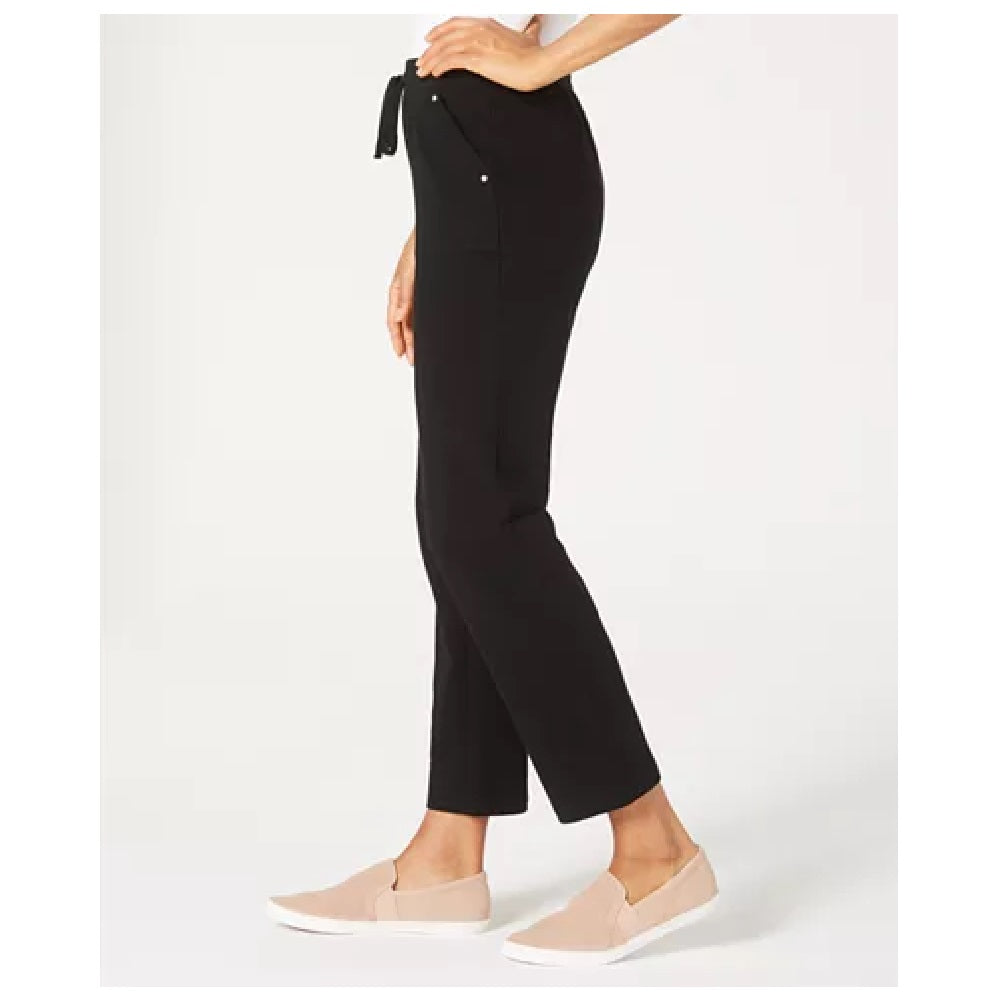 Karen Scott Women's French Terry Pants Black Size Large
