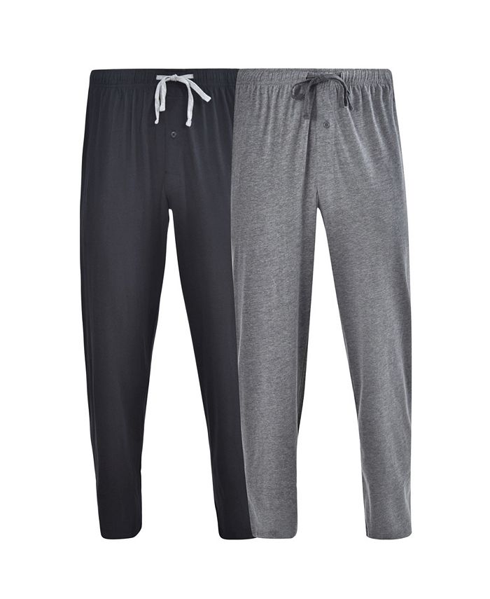 Hanes Men's Big And Tall Knit 2 Pack Pant Gray Size Large