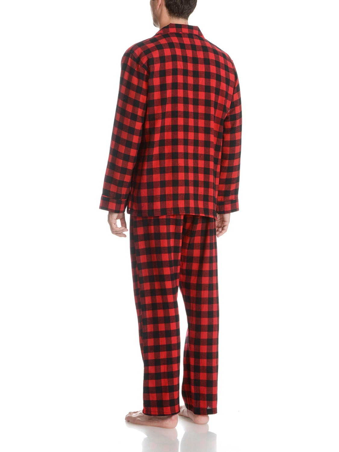 Hanes Men's Flannel Plaid Pajama Set Red Size Medium