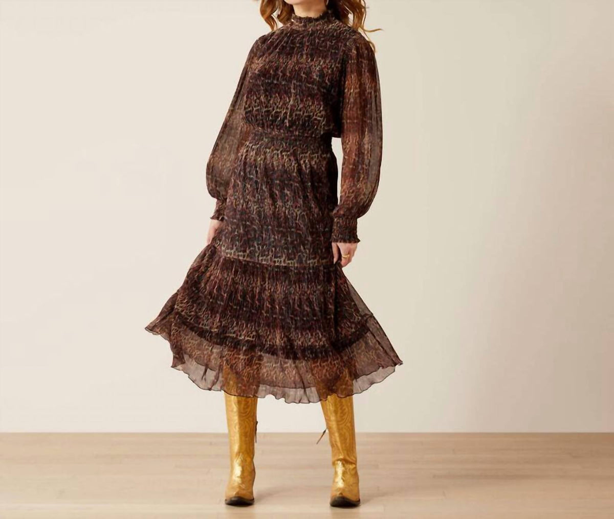 Ariat - Plume Mock Neck Midi Dress