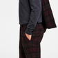 Bar III Men's Slim Fit Plaid Suit Separate Pants Red Size 30X32