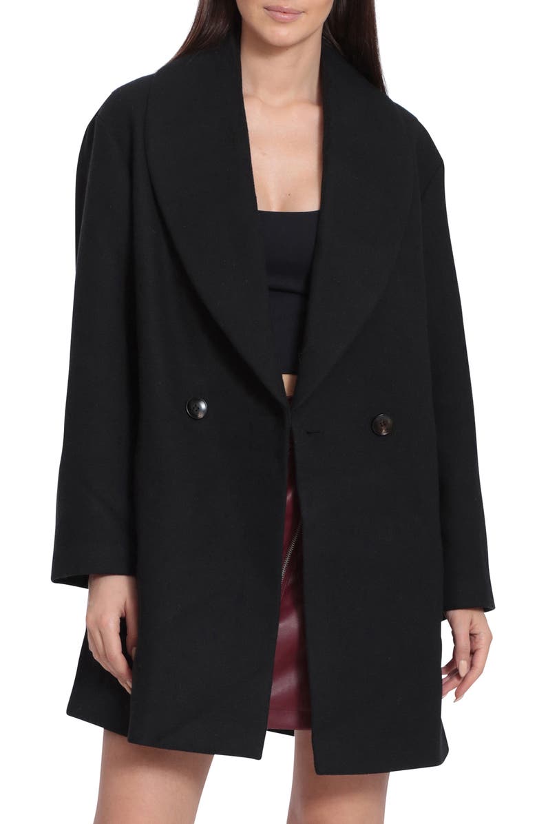 Avec Les Filles Shawl Collar Coat in Electric Ivy , Size X-Small