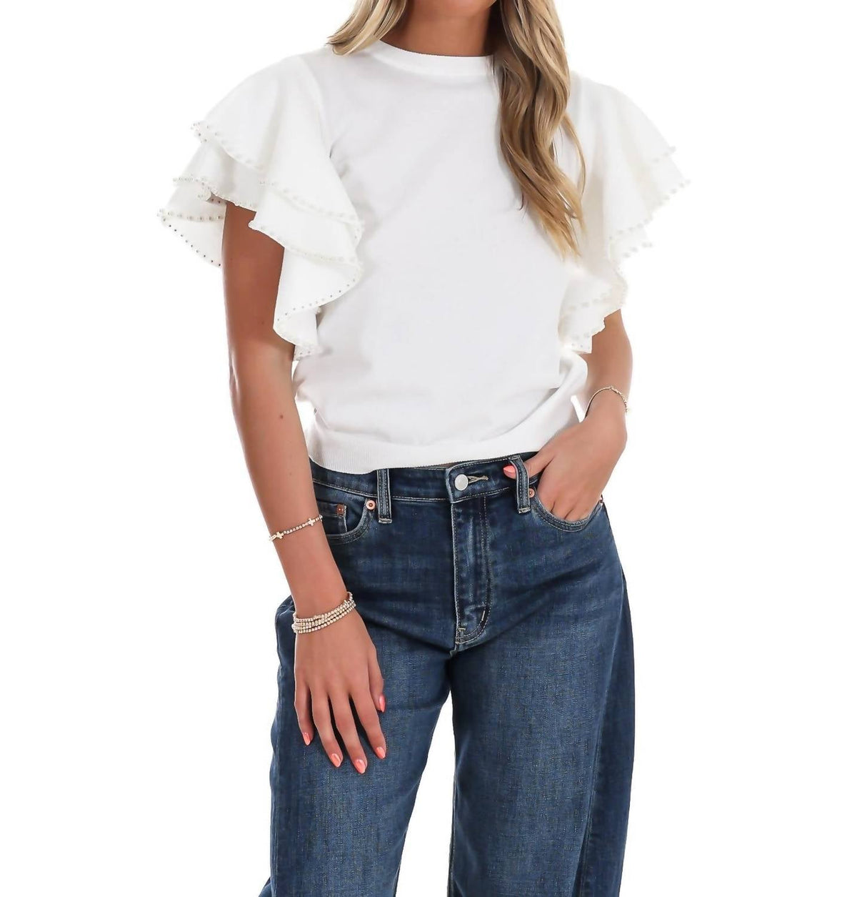 Strut & Bolt - Right This Way Trim Sweater Top