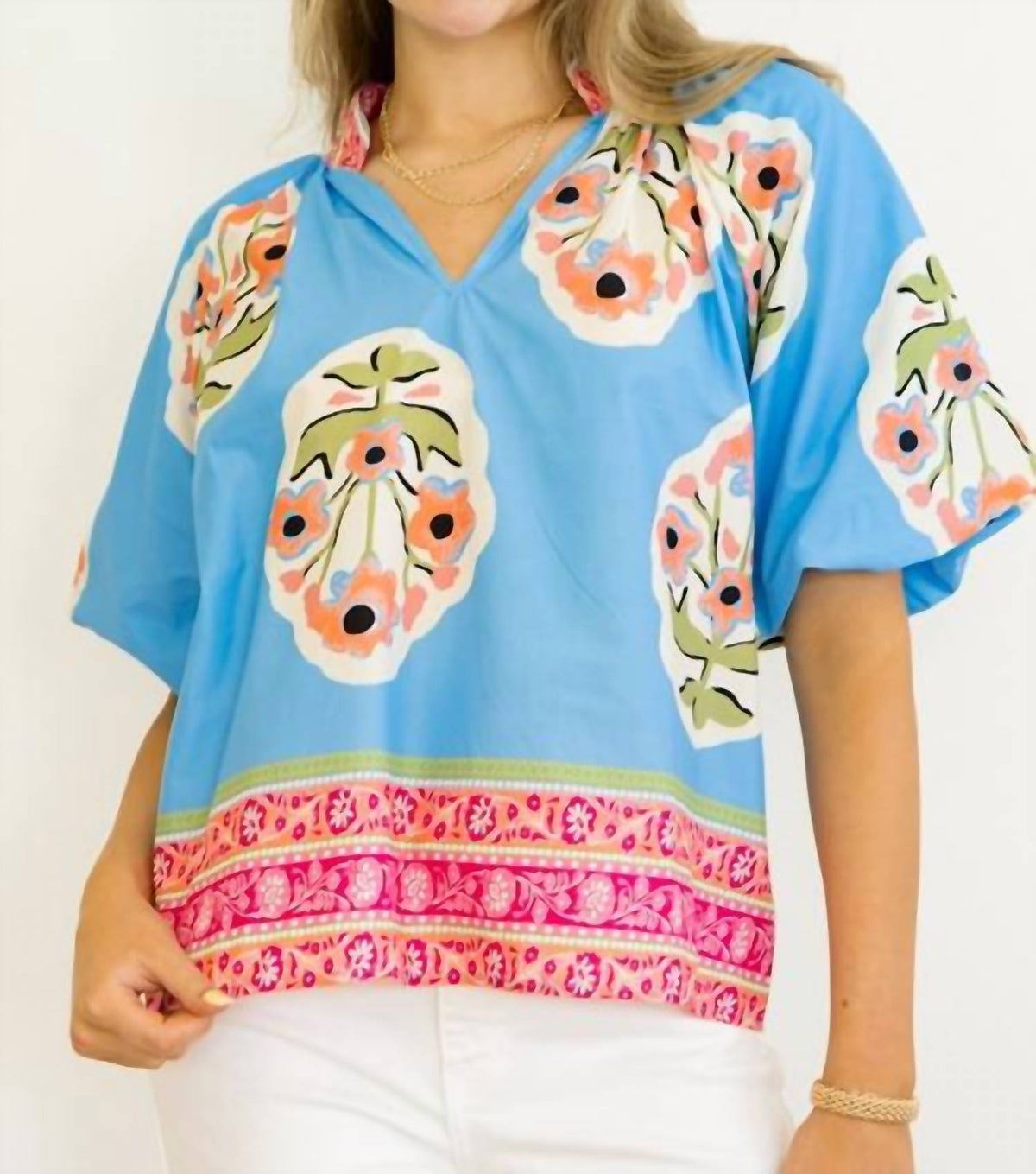 Umgee - Border Print Top