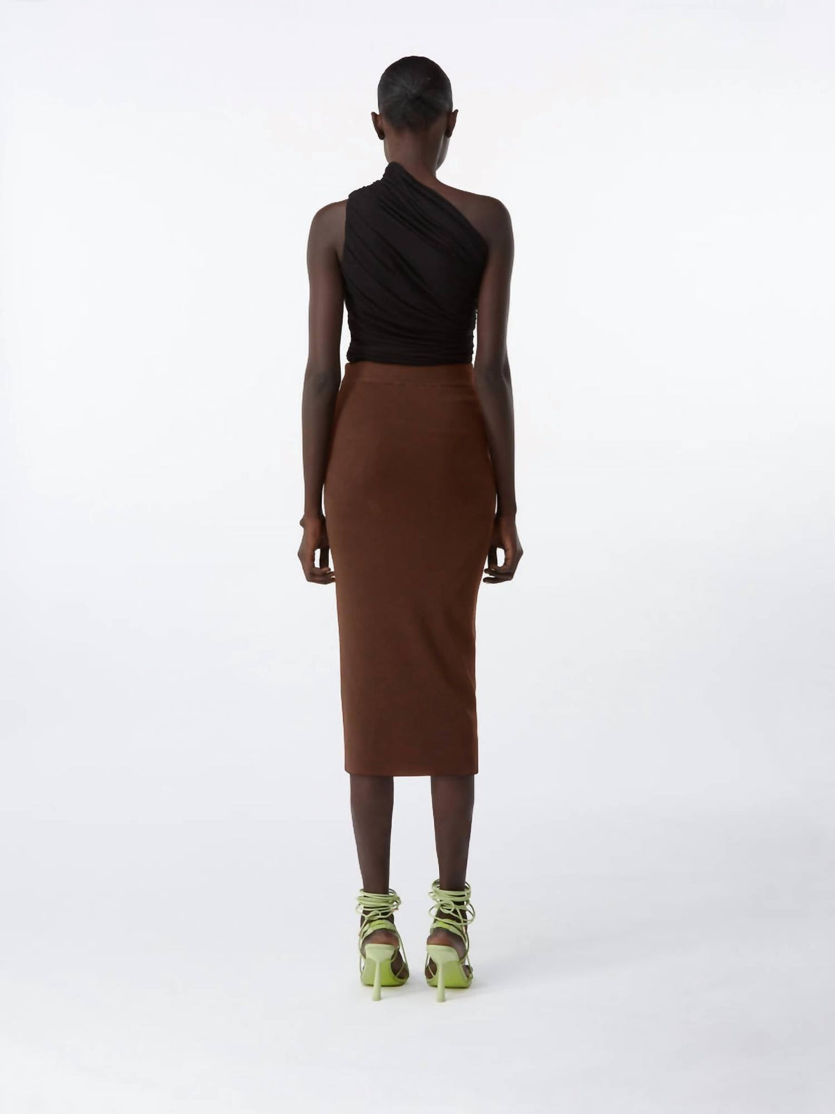 Gauge 81 - Tera One Shoulder Draped Jersey Bodysuit