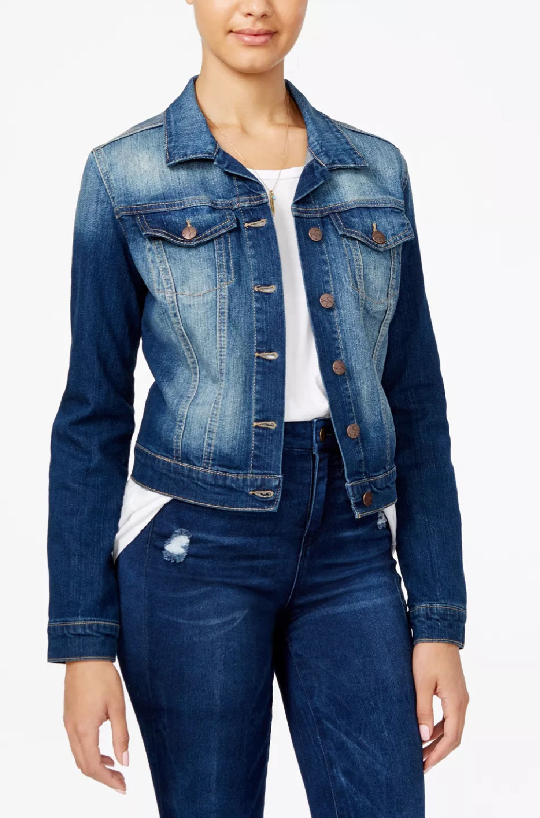 Jessica Simpson Women's Long Sleeve Modern Fit Jacket Blue