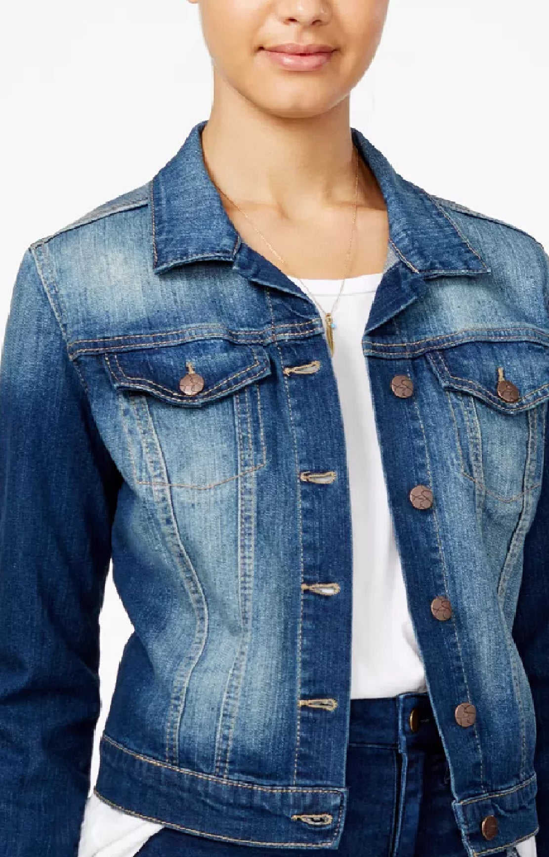 Jessica Simpson Women's Long Sleeve Modern Fit Jacket Blue
