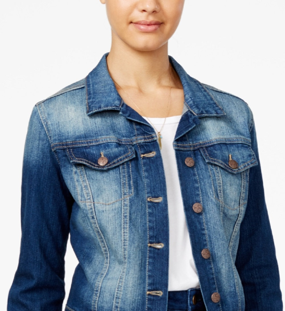 Jessica Simpson Women's Long Sleeve Modern Fit Jacket Blue