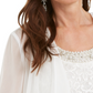 Nightway Women's Beaded Tank & Chiffon Jacket White Size Medium
