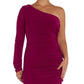 Nightway Women's One Shoulder Body Con Gown Pink Size 10