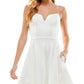 City Studios Junior's Lace Up Back Fit & Flare Dress White Size 9