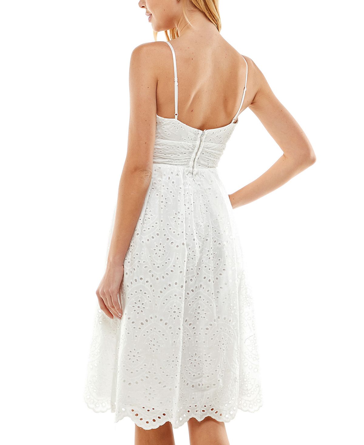 City Studios Junior's Cotton Eyelet Dress White Size 15