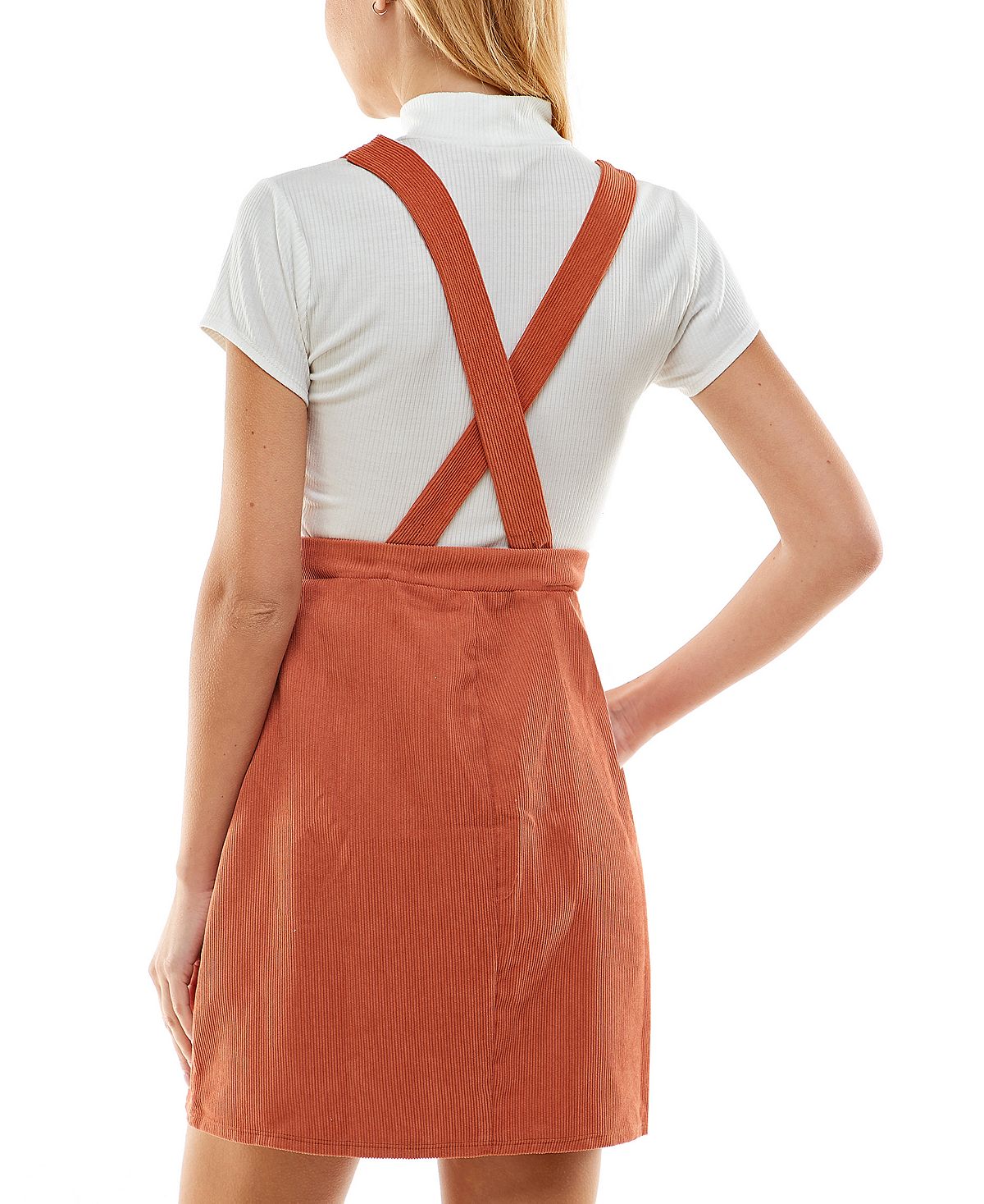 Kingston Grey Junior's 2 Pc Stretch Corduroy Dress Orange Size X-Large