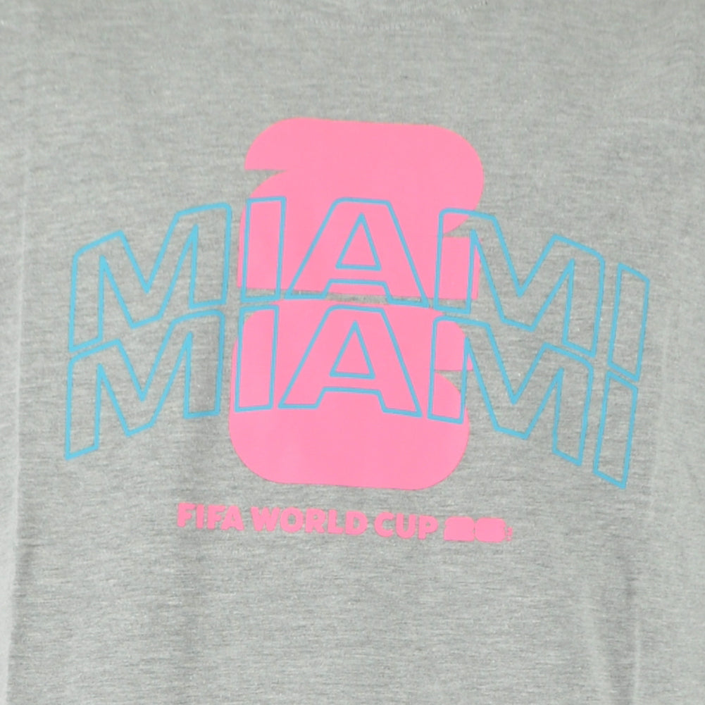 2026 Fifa World Cup Miami Host City Gray Youth Soccer Futbol Tshirt Tee