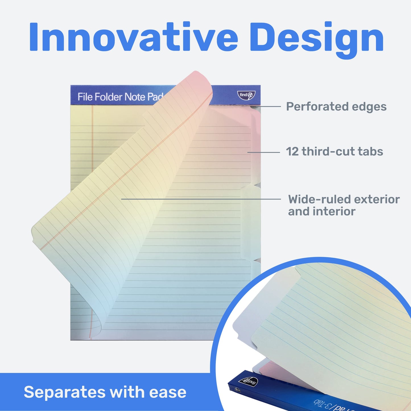 File Folder Notepad - Pack of 12