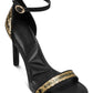 KARL LAGERFELD Paris Women's Gold Black Dress Heels Size 8