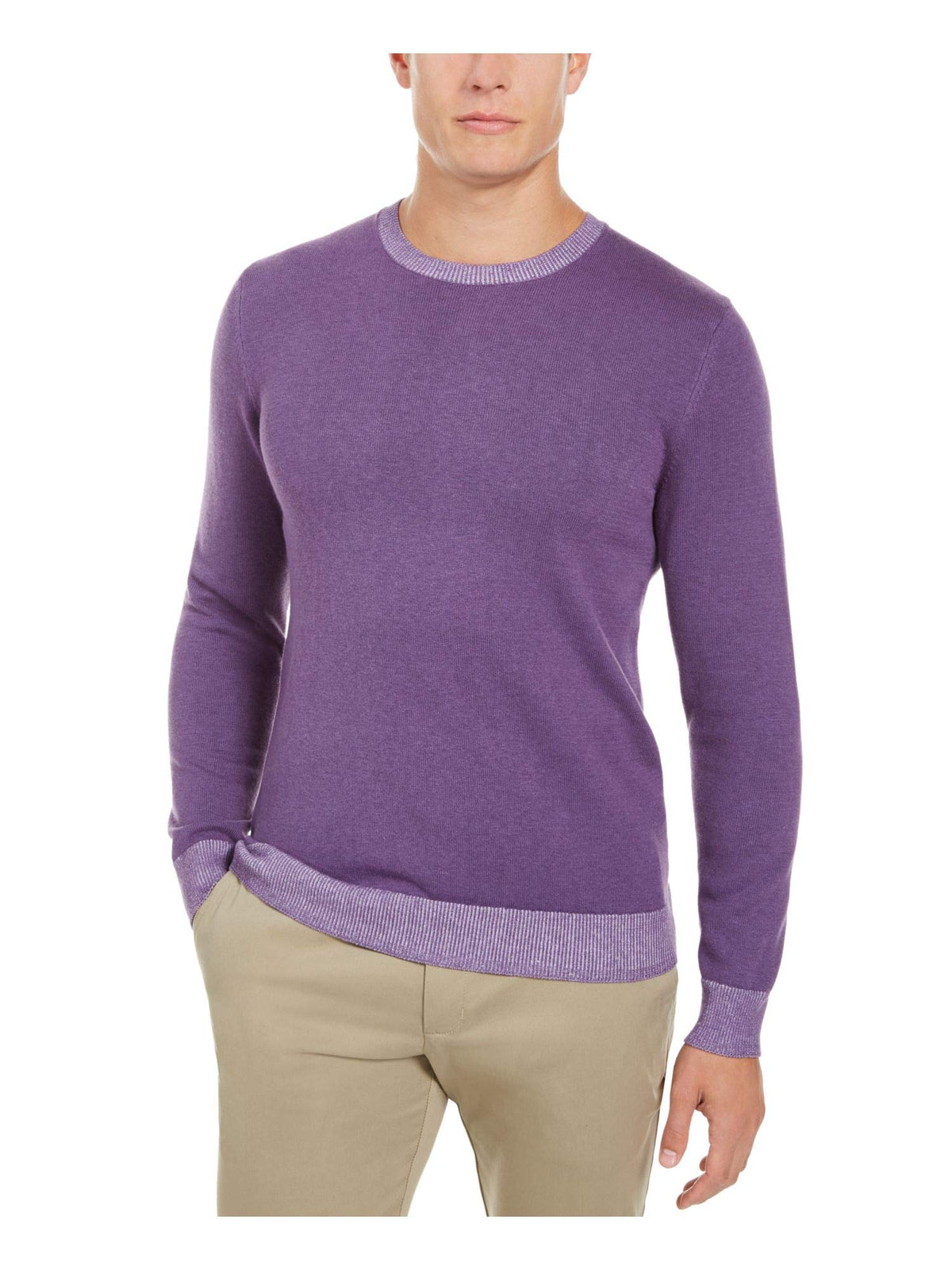 Tasso Elba Men's Crew Neck Sweater - XXL Purple