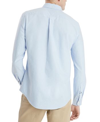 Tommy Hilfiger Men's Custom Fit New England Solid Oxford Shirt Blue Size X-Large