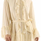 Ramy Brook Womens Claudia Silk Long Sleeve Mini Dress Bone Small