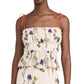 Rhode Womens Julieta Peplum Top Off White Floral L
