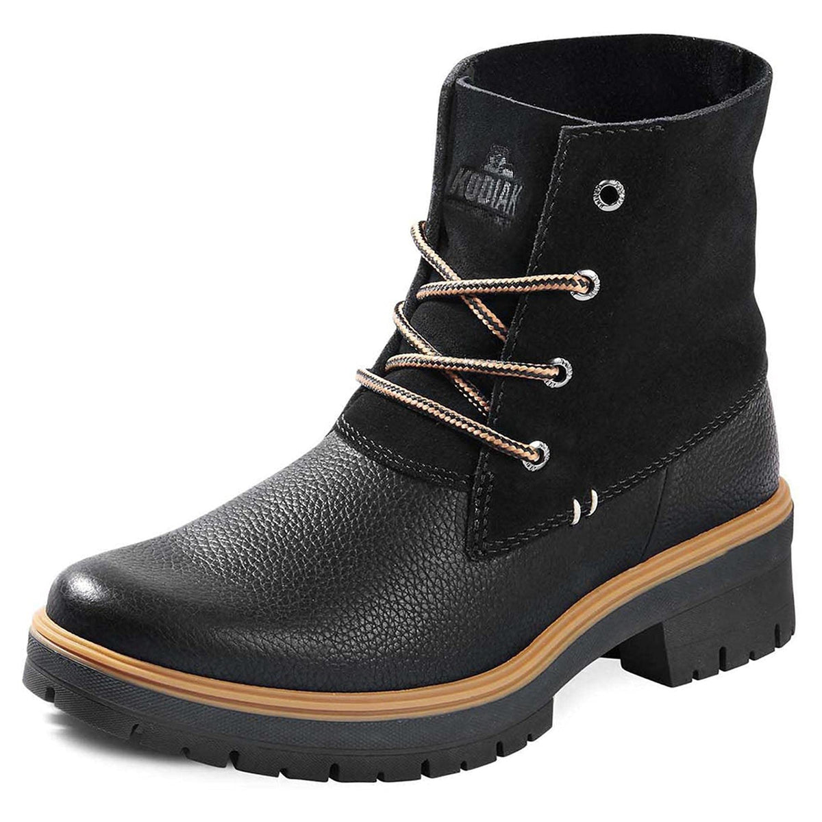 kodiak-womens-atlin-black-leather-bootie-size-10