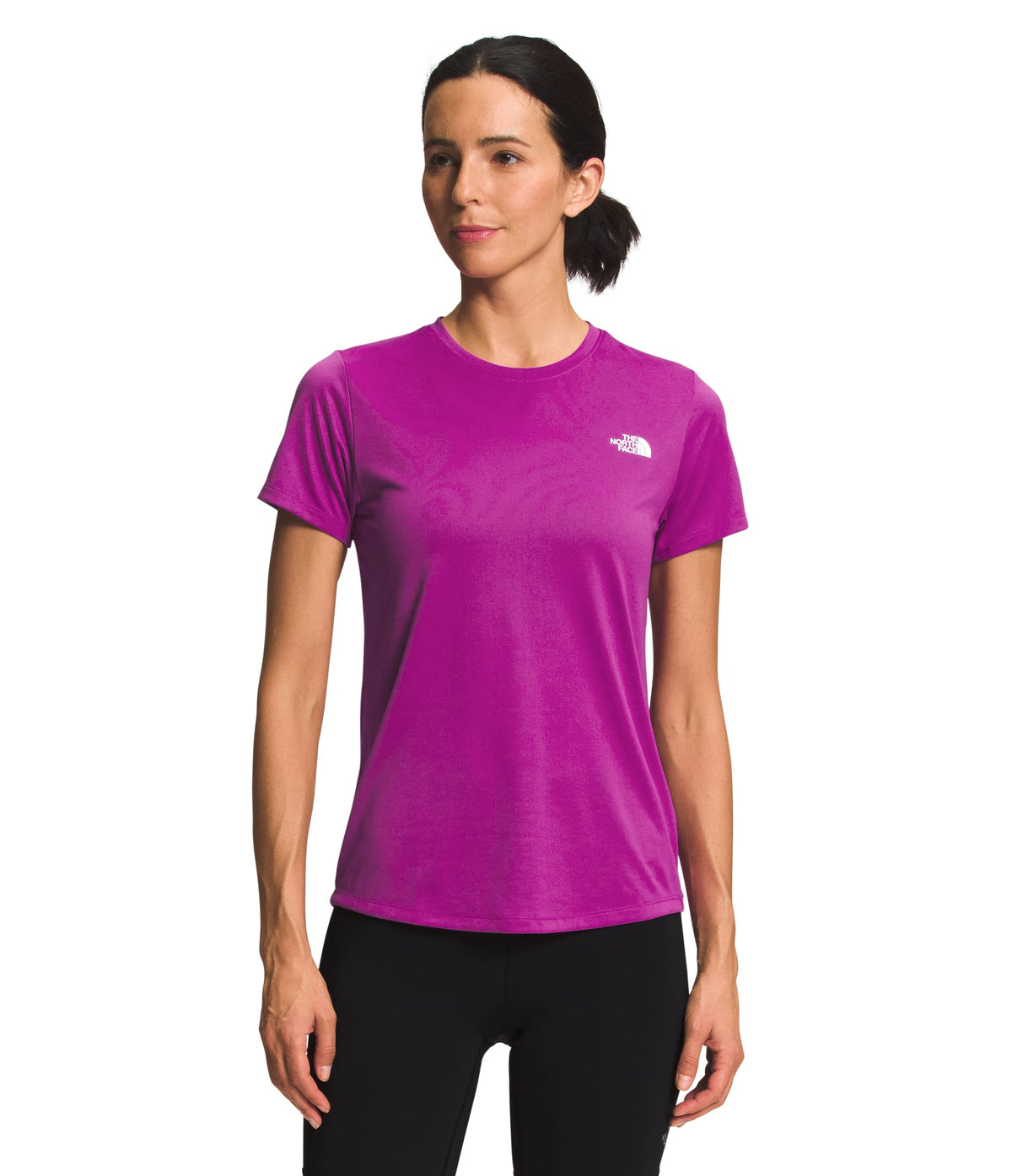 The North Face Womens Elevation Short Sleeve T Shirt Purple Cactus Flower Medium