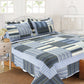 3-Piece Cotton Blend Reversible Quilt Set