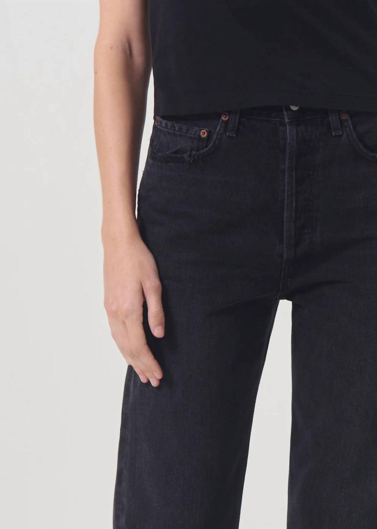Agolde - 90's Crop Mid Rise Straight Jeans
