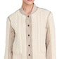 rag & bone Womens Manston Mixed Media Bomber Jacket Natural XS