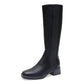 Aerosoles Womens Daria Knee High Knee Boot Black Faux Leather 10 Wide