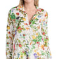 LAGENCE Womens Holly Long Sleeve Botanical Floral Blouse White Multi M