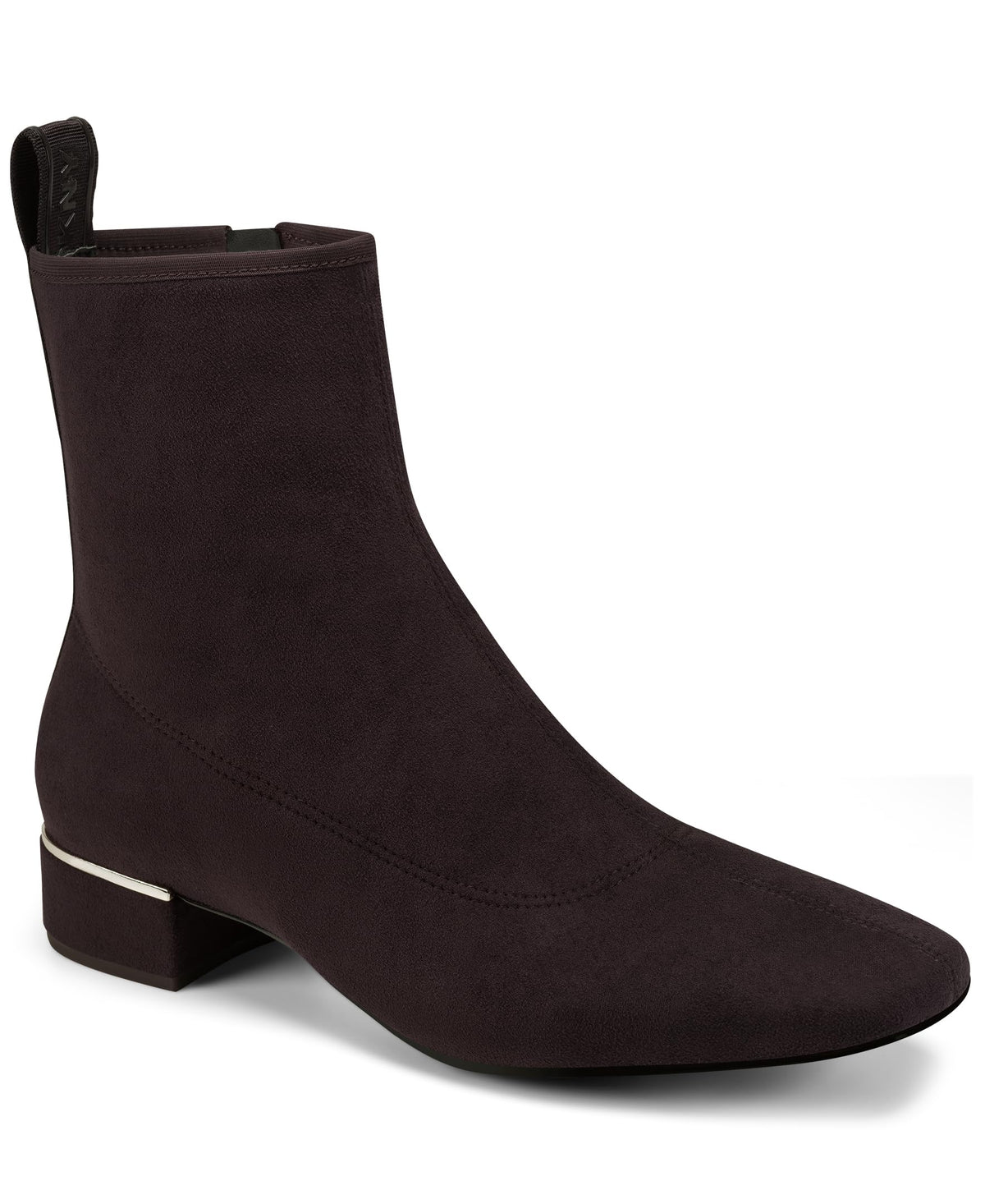 DKNY Womens Burgundy Heeled Bootie Size 7