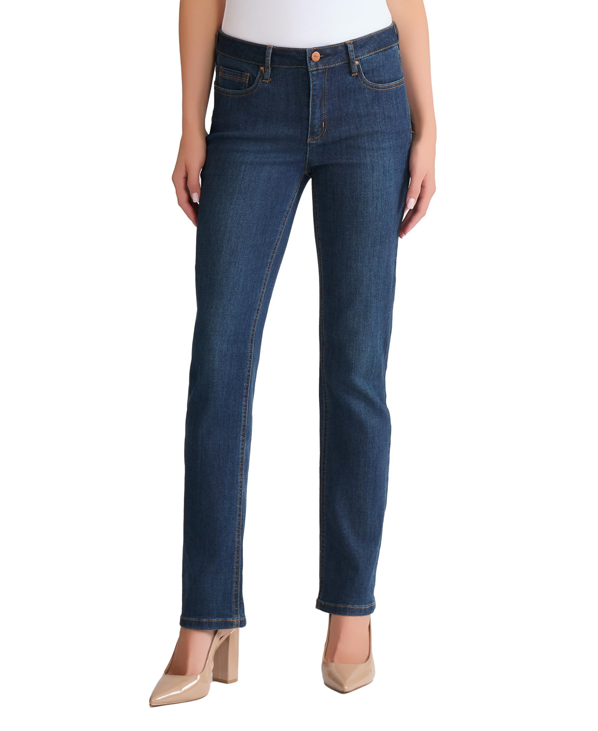 Jones New York Plus Size Lexington Straight Leg Jeans Westpoint Wash 16W