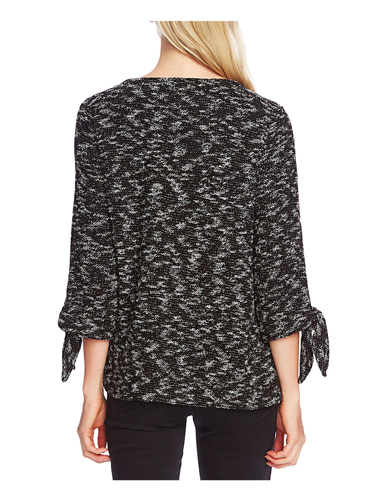 Vince Camuto Women's Marled V Neck Top Gray Size X-Small