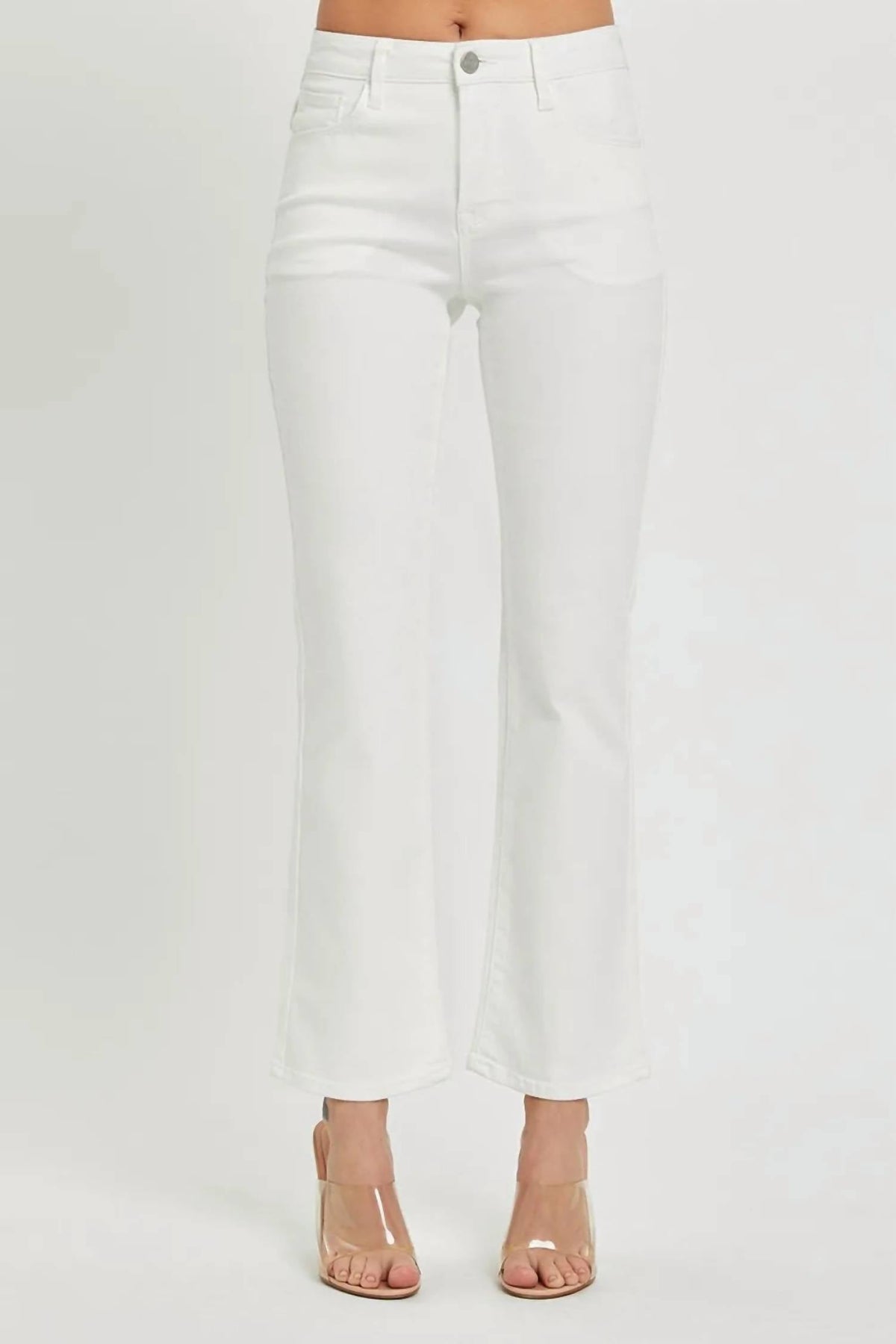 Risen - Full Size Mid Rise Jeans With Pockets